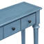 Console bleu marine avec 4 tiroirs et tablette ouverte By. Pin rétro de style rétro. Le plateau de table robuste peut supporter 220 lb, le tiroir 15 inférieur et 33 lb. Table fonctionnelle fonctionnelle. Instructions d'assemblage-1800530415