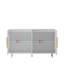 Buffet d'appoint cannelé avec tablettes réglables-580191102