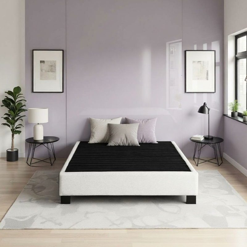 Plateforme de lit tapissier Oatmeal