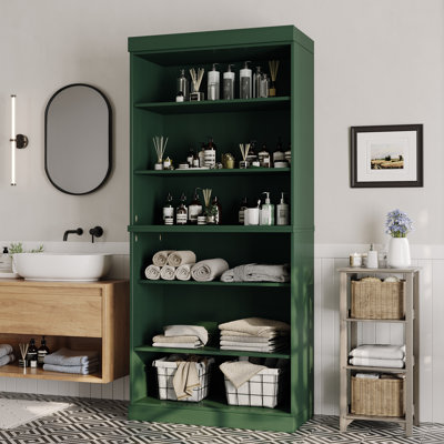 Palace Imports 100% Solid Wood Bathroom Storage Cabinet, Adjustable Shelves, 71.5" Tall