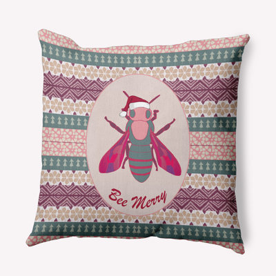 Geometric Polyester Indoor/Outdoor Throw Pillow