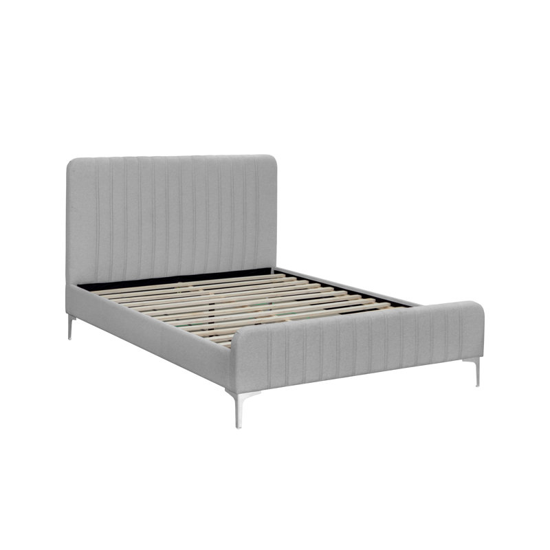 Heidi Upholstered Bed, Queen, Dark Gray