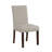 Classic 9pc Dining Set Dark Brown Finish Table and 8x Side Chairs Comfort Upholstery Taupe Dining Kitchen Furniture-2121923755