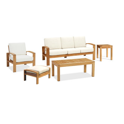 Outdoor 5 - Piece Teak Conversation Set