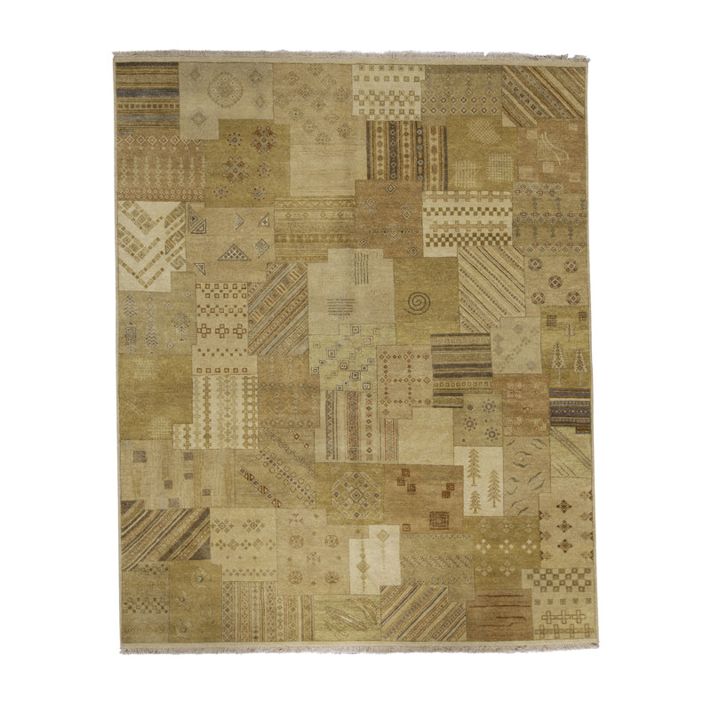 Tapis multicolore et multicolore de haute qualité noué à la main