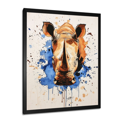 Strong Rhino Resilience - Rhinoceros Wall Art