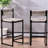 Sansoucy Of 2 Bar Stools Paper Rope Weave Dining Chairs And Metal Frame-342332493