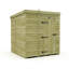 Total Sheds 5ft x 6ft Pent Garden Shed - Single Door - No Windows - Pressure Treated Timber - UK Manufactured