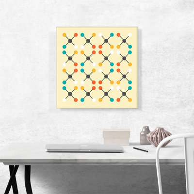 Impression sur toile tendue, Mid-Century Modern X's and Dots
