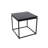 Modern Black Coffee Table with Additional Storage, 17.7 x 17.9 x 17.7 inches | 100% Melamine Coated Particle Board & Metal Frame | Stylish Industrial Design, Perfect for Living Room & Multipurpose Use-985678545