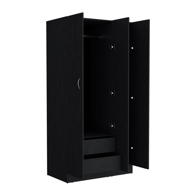 Garde-robe Erie, chambre à coucher, Noir