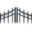 Barrière battante en métal avec porte piétonne H 6 pi.-374668388
