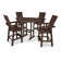 Modern Curveback Adirondack 5-Piece Nautical Trestle Bar Set