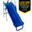 Sportspower Taylor Galvanized Metal Swing Set With Blow Molded Swing, Standing Swing, 2 Person Teeter Totter, 32" Saucer Swing, And 5' Slide, Bonus 4pc Anchor Kit Included