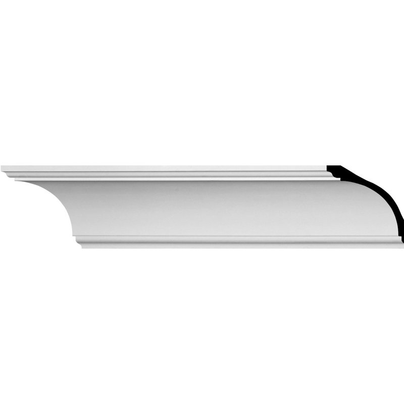 White Polyurethane Dublin Crown Moulding 94.5" Length