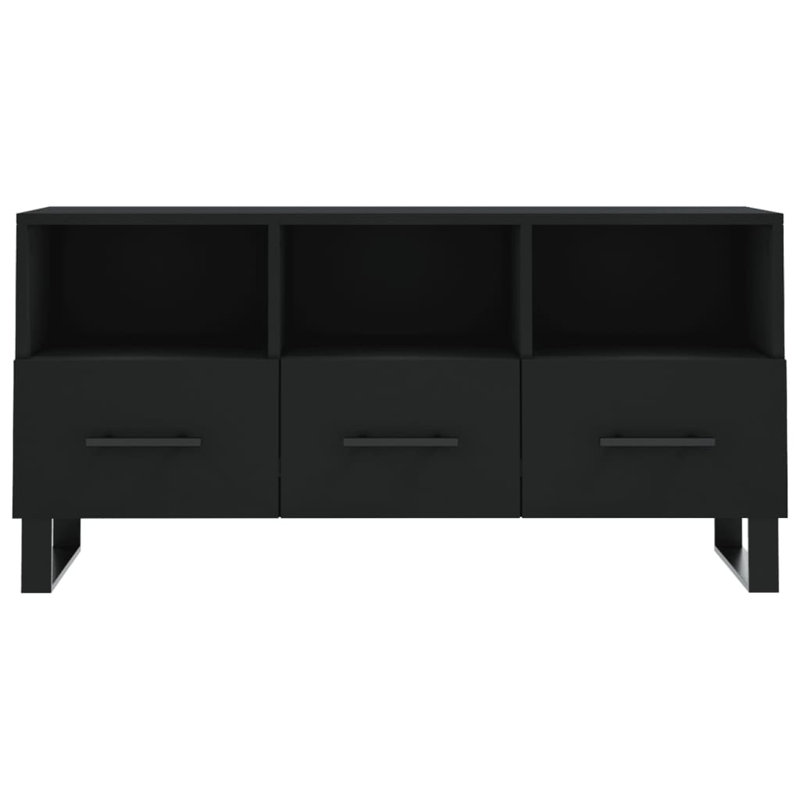 Melinson TV Cabinet 102x36x50 cm Engineered Wood, Black