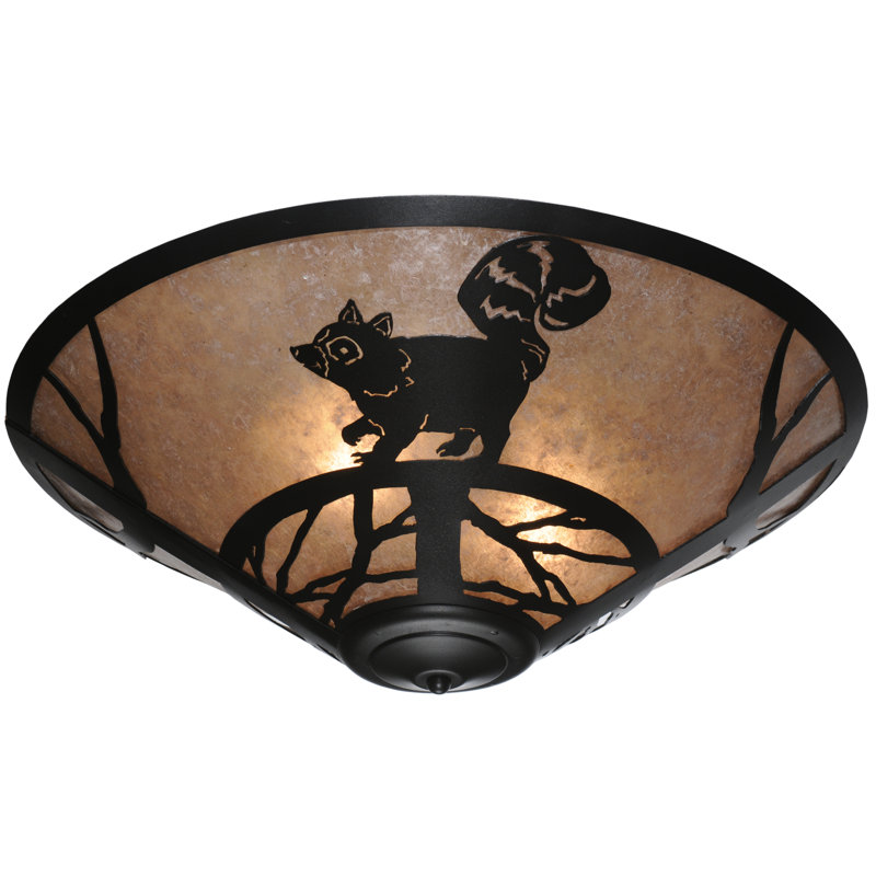 Eco-Friendly 3-Light Glass Globe Flush Mount with LED Bulbs