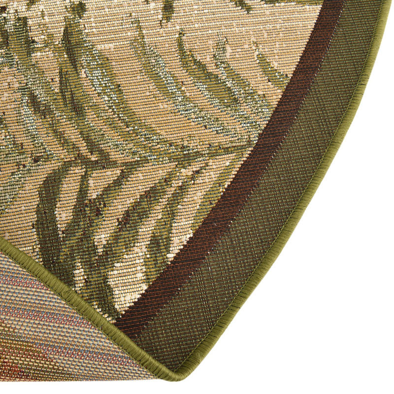 Tapis botanique d'extérieur Green_Unique, Rond 7 pi 10 po