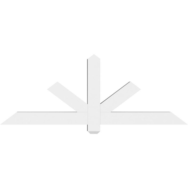 Support de pignon en PVC de qualité architecturale Kennewick, H 22,5 po x l 60 po (pas: 9/12), P 4 po x F 4 po