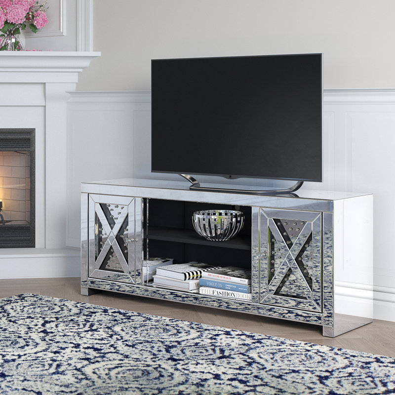 Tichenor 59'' Media Console, Silver Mirror