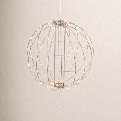 Illuminated Metal Sphere with Micro LED Lights