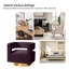 Fauteuil demi-tonneau pivotant en velours Aysha-223173971