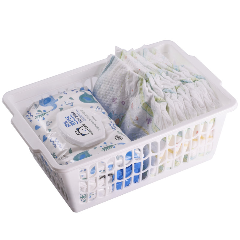 Ensemble de petits paniers en plastique, Blanc