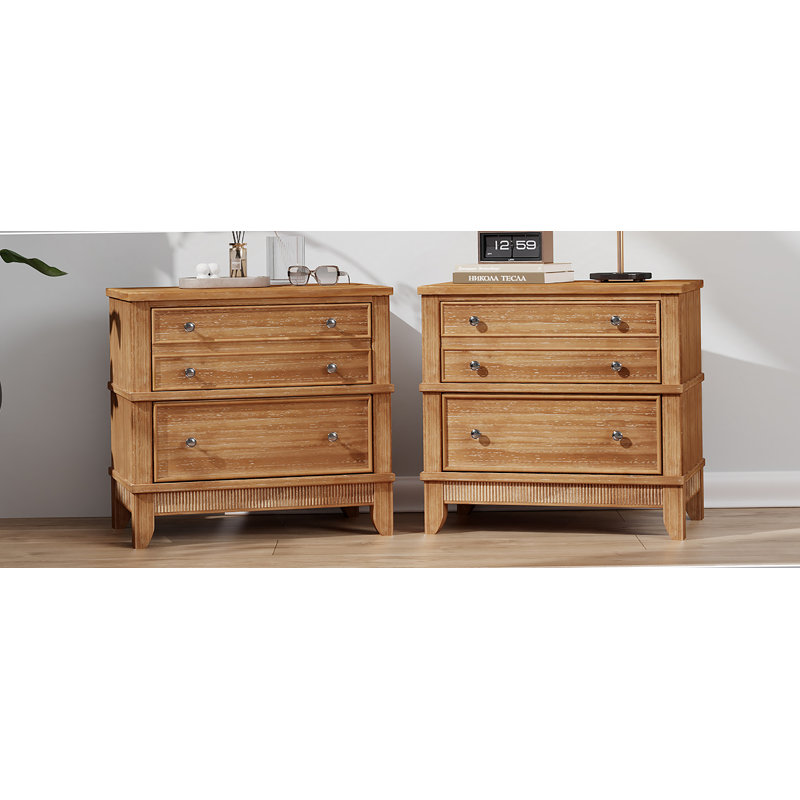 Ensemble de deux tables d'appoint pratiques à deux tiroirs pour le salon, le couloir et le vestibule avec tiroirs à grande capacité et assemblage facile