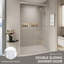 Double porte de douche coulissante, porte de salle de bain coulissante en verre trempé semi-sans cadre pour douche à l'italienne-119966059