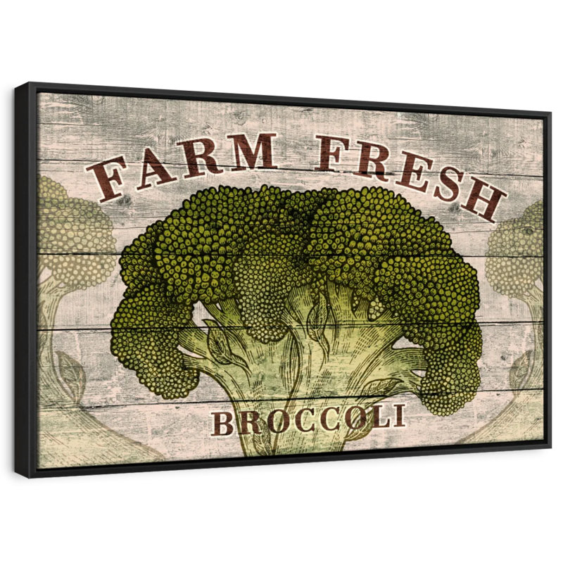 «Fresh Broccoli Wall Art», H 9 po x l 13 po