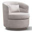 Fauteuil demi-tonneau pivotant de 29 po de largeur avec coussin lombaire-1565027380