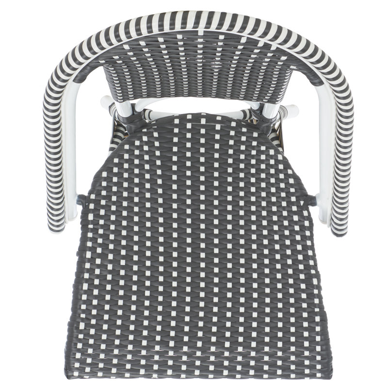 Torino Outdoor Dining Side Chair, Gray/White