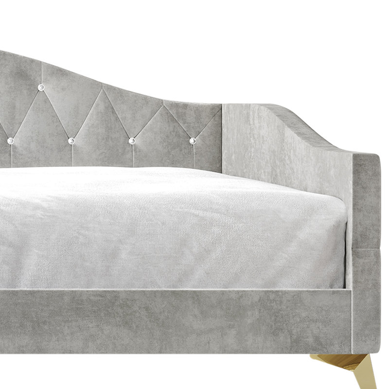 Hurain Upholstered Daybed, Silver