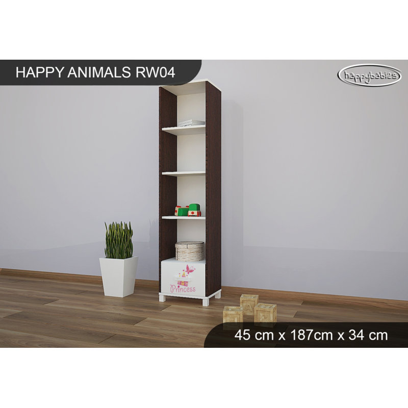 187cm H X 45cm W Cube Unit Kids Bookcase, Wenge Chestnut