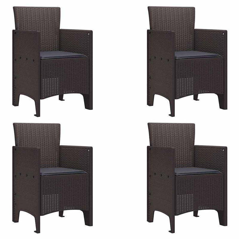 Patio Dining Side Chair, Light Grey, White