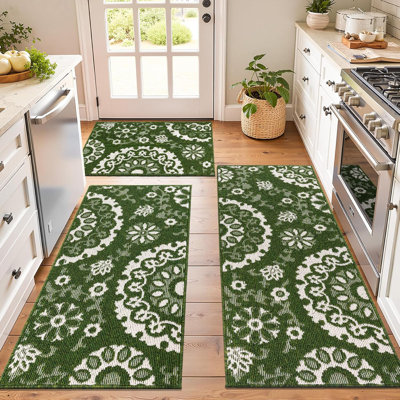 24"Wide Scratch-resistant Kitchen Mats (Set of 3)