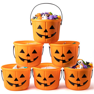 6 seaux de citrouille d'Halloween