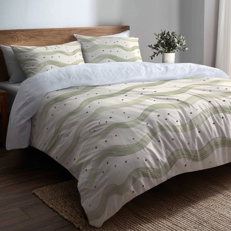 Ensemble de literie moderne 3 pièces - Ensemble de housse de couette à pois, Housse de couette très grand et 2 très grandes t