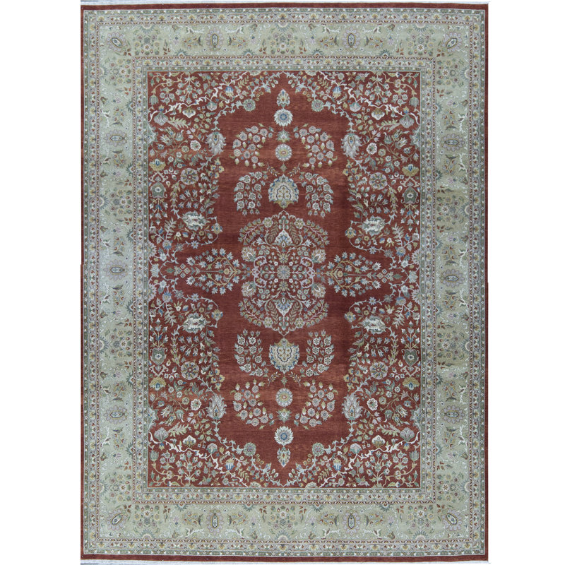Tapis rouge noué à la main de haute qualité