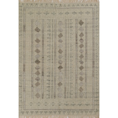 Otto Ivory Hand-Woven Geometric Wool Rug
