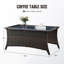 Table basse d'extérieur en osier avec rangement Wendye-367323317
