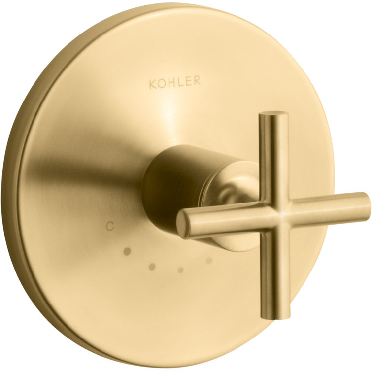 Purist Valve Trim with Cross Handle for Thermostatic Valve