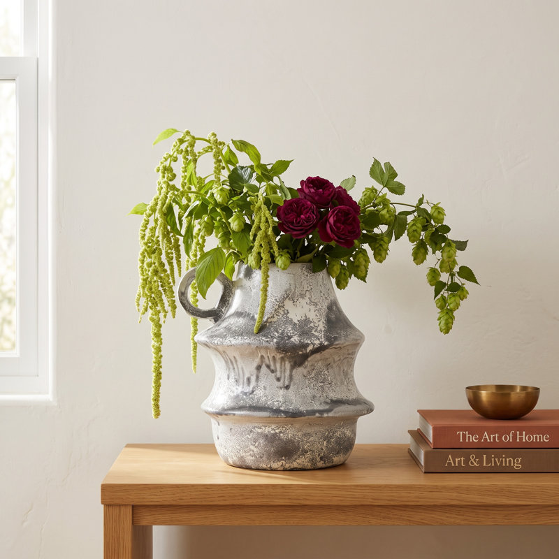 Kimona Table Vase 1, 14.65" H x 11.85" W x 11.35