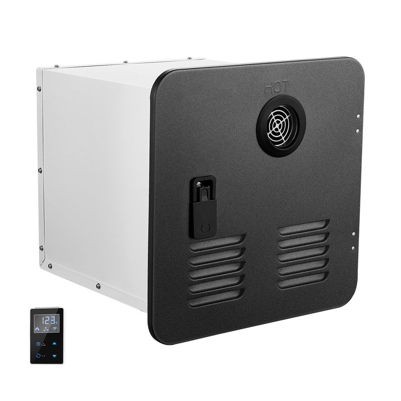 RV Tankless Water Heater 15x15 in Propane Gas 42000BTU with Controller, Black