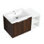 Meuble-lavabo de salle de bain avec espace de rangement, 36 po, fixation murale, lavabo et rangement en noyer, fermeture en douceur-1485450479