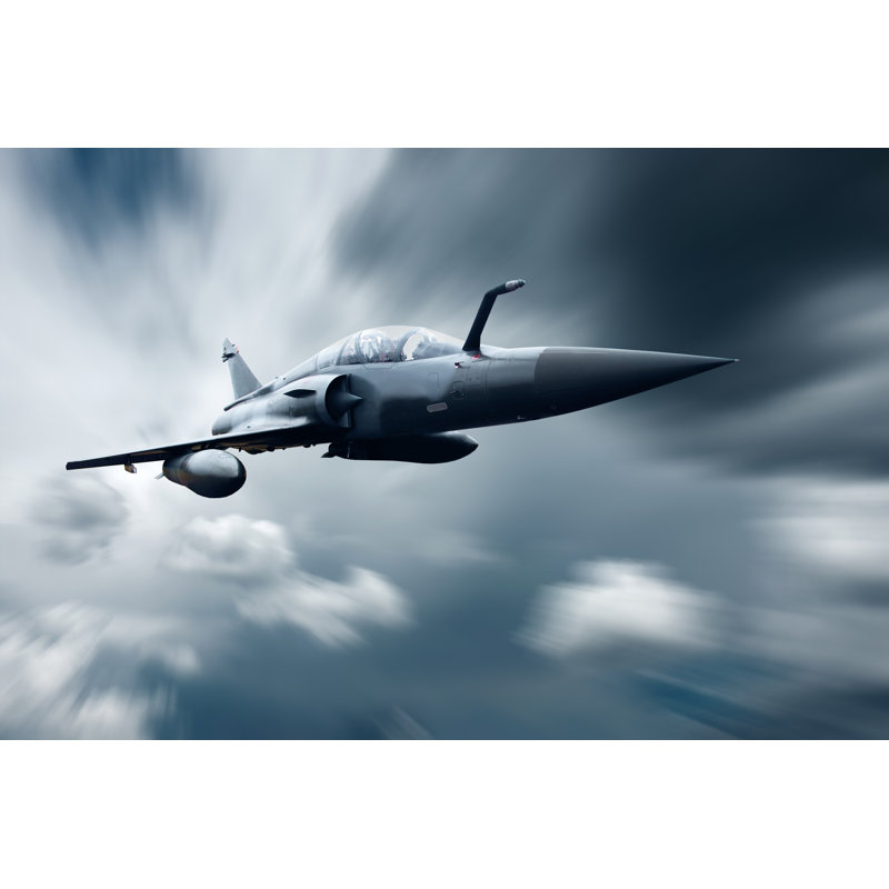 Military Airplane by Yuran-78 - Wrapped Canvas Print, 81cm H x 122cm W x 3.8cm D