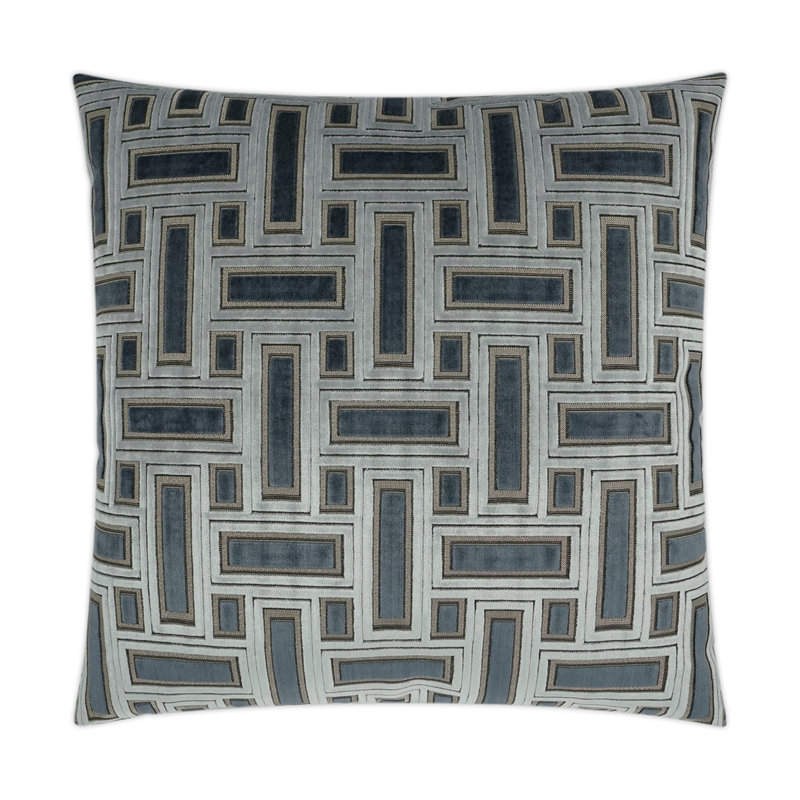 Coussin décoratif Brix, Brume, Carré 20 po