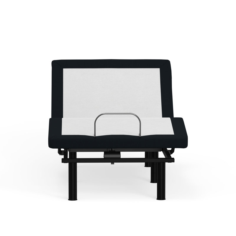 Twin Xl Adjustable Base Metal Bed, Grey, Zero , Wireless Remote System Bed With Design And Grey Coloration, Twin XL