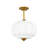 Glint 1 - Light Pumpkin Flush Mount Ceiling Light for Dining Room-897340257