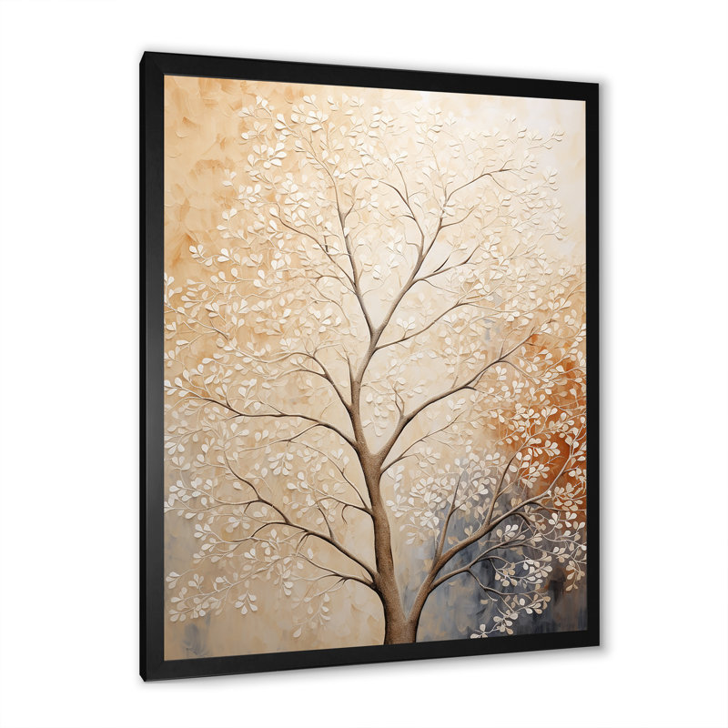 Chêne beige solitude II, Cadre photo noir simple, H 40 po x l 30 po x P 1,5 po